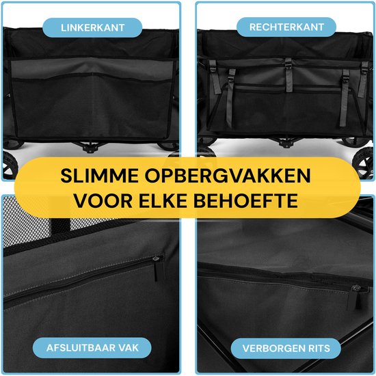 Mr. Fold Bolderkar XXL - faltbar - 600L - 300KG - Grün - geländegängige Räder