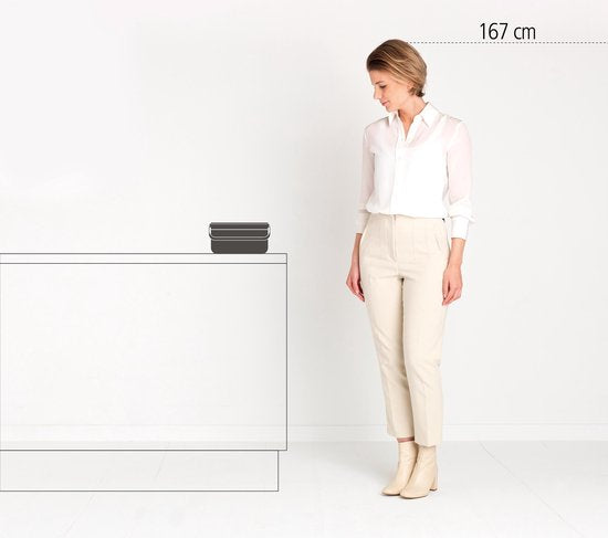 Brabantia SinkSide Abfalleimer für die Spüle – 1,8 Liter – Dunkelgrau