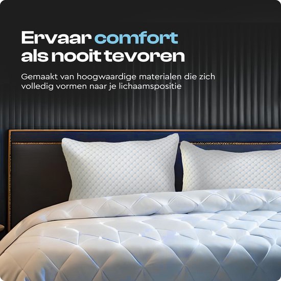 Sleeptime Pillow - Nachfüllbares Kissen - Geeignet für alle Schlafpositionen - Kühlende Technologie - Reduziert Nackenschmerzen