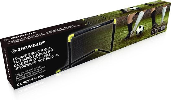Dunlop Fußballtor 90 x 59 x 61cm faltbar Schwarz/Gelb