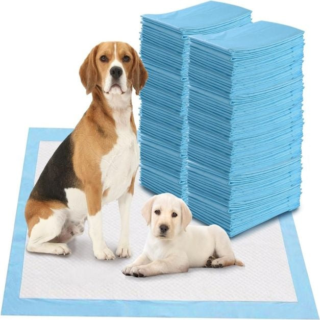 Trainingsmatte für Hunde Auslaufsichere 5-Lagen-Design-Welpenmatte Hygienische Einweg-Pads (100 Stück 60 x 90 cm)