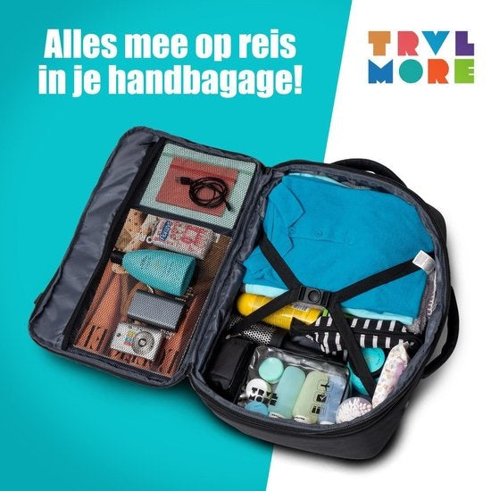 TRVLMORE Reisetasche - 40L - Rucksack - Handgepäck Wochenendtasche - Rucksack - Spritzwassergeschützt Schwarz
