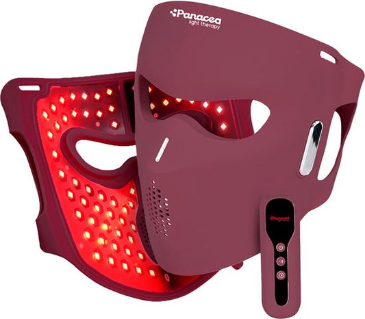 Panacea Aurora LED-Gesichtsmaske – Rotlicht & Infrarot – 90 LEDs – 6 Programme