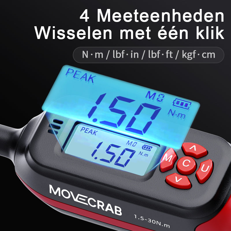 movecrab digitaler Drehmomentschlüssel – 4,2 bis 85 Nm