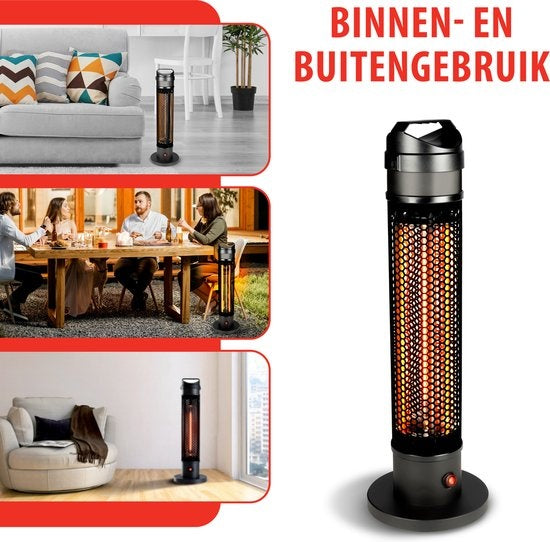 alpina Heater Terrassenstrahler - Infrarotheizung - IP44 Spritzwassergeschützt - 800W