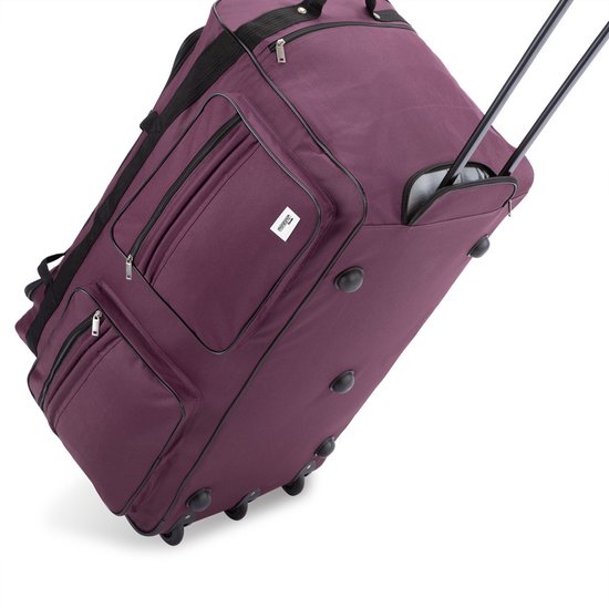 DBA XXL Reisetasche Lila mit Trolleyfunktion 3 Rollen 160 LITER 85x43x44cm