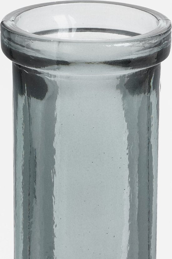 Mica Decorations Rioja Flaschenvase - H50 x Ø15 cm - Recyceltes Glas - Dunkelgrau