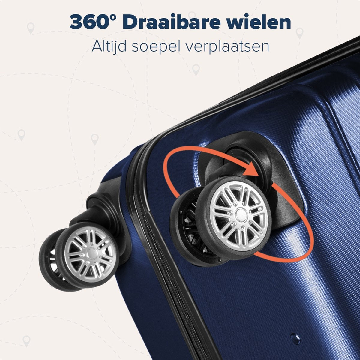 TRVLMORE - Kofferset - 2 Stück - 38L (Handgepäck) + 110L - Dunkelblau