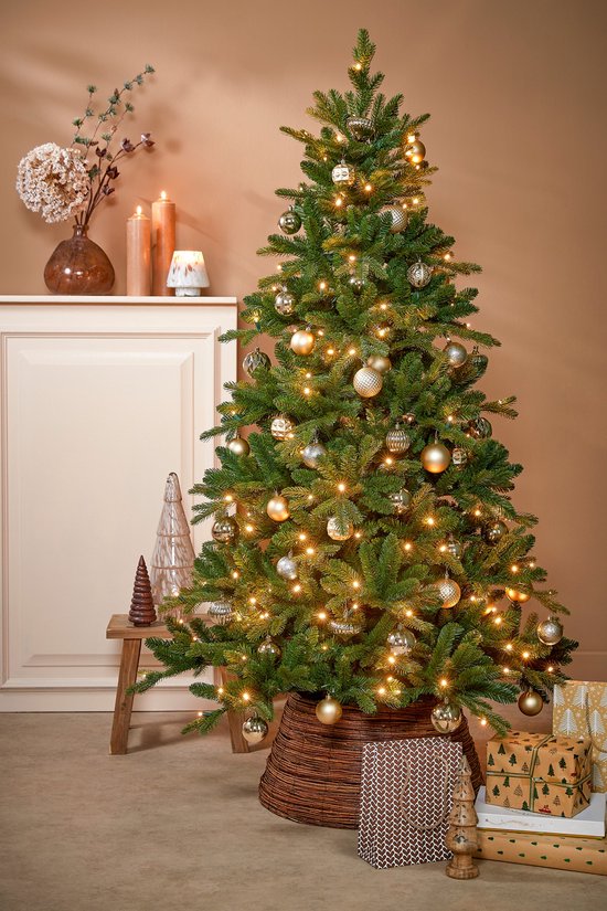House of Seasons Weihnachtsbaumkorb - H26 x Ø55 cm - Weidenzweige - Braun