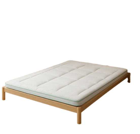 zydante - Bambus - Matratzenauflage - 6cm - weiß - 90x200 cm - zweiseitig belegbar mit Gratis-Kissen