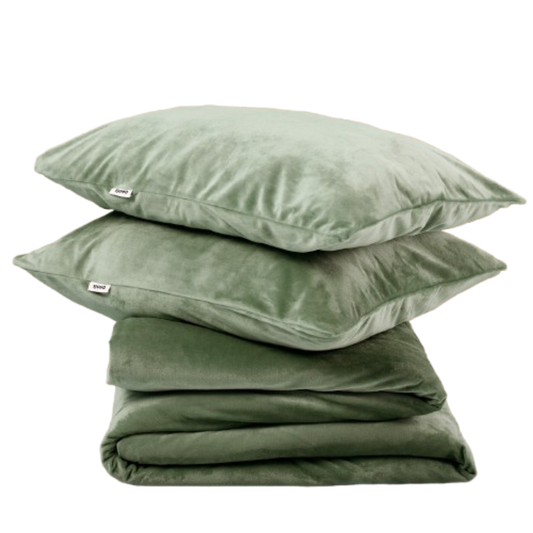 Sjumo Bettbezug Silky Smooth - 200 x 220 cm - Forest Green - 2 Kopfkissenbezüge