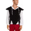 DressForFun Gastwirt Kostüm Mittelalter - Mit Weste mit Kordelzug und bequemer Hose und langärmeligem Hemd - Für Karneval und Motto-Partys - Schwarzes Polyester - Größe L