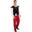 DressForFun Gastwirt Kostüm Mittelalter - Mit Weste mit Kordelzug und bequemer Hose und langärmeligem Hemd - Für Karneval und Motto-Partys - Schwarzes Polyester - Größe L