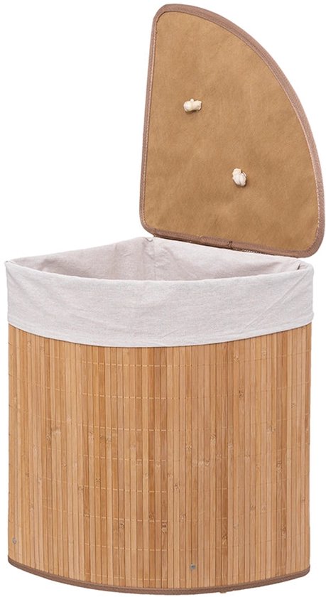 Wäschekorb aus Bambus, Eckmodell, 48 Liter – Laundry Basket Corner
