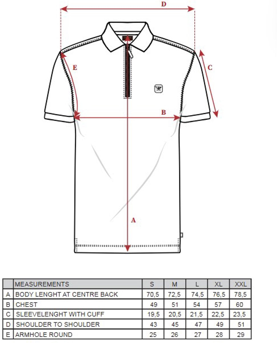 Milanoro - XL - Polo Zip Polo Torino - Herren - Königsblau