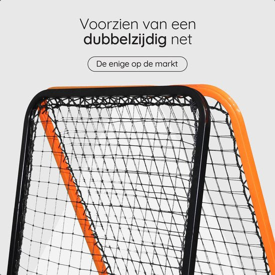 Volcan Doppelseitiger Rebounder - Fußball-Trainingsgerät - Verstellbarer Fußball-Bouncer - 85 x 85 cm - Inklusive Bodenanker - Doppelte Progression