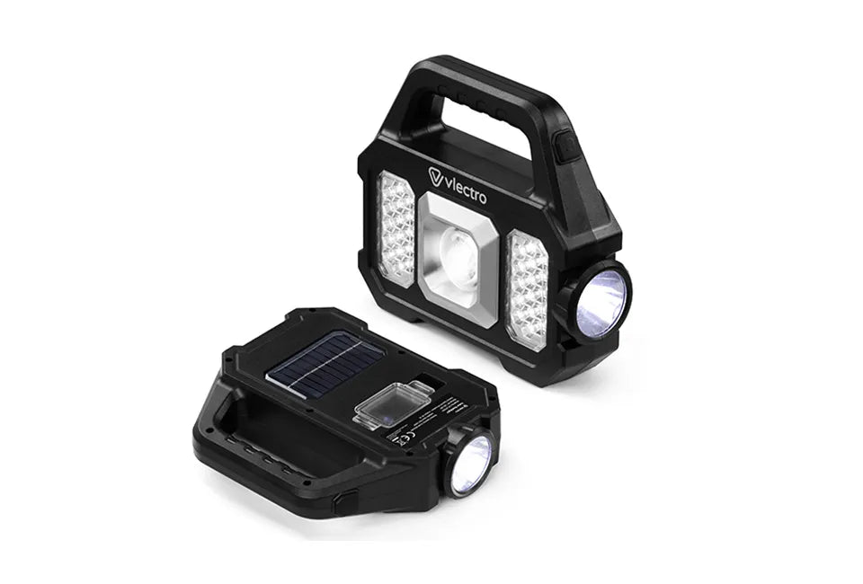 Vlectro wiederaufladbare Taschenlampen – 2 Stück – Solar/USB-C – 500 Lumen – IP44