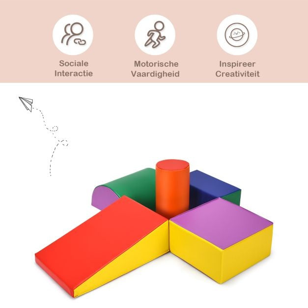 Coast Crawl and Climb Foam Play Set Colourful Fun Foam Play Set 5-teilig Lightweight Interactive Set Colourful