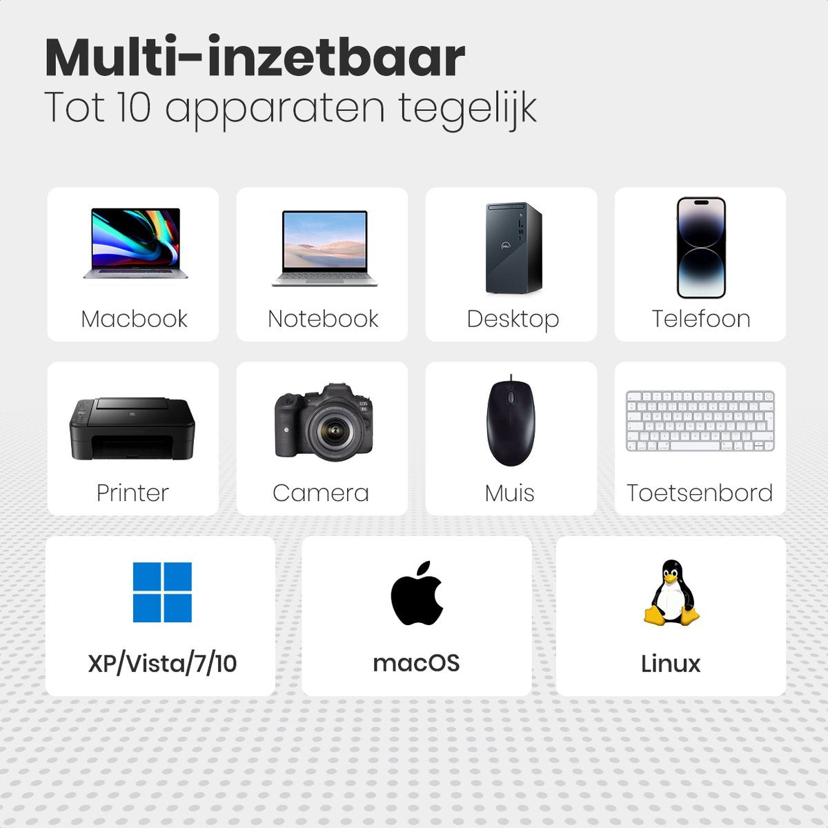 Auronic USB Hub 3.0 - USB Splitter mit 10 Ports - mit Netzteil - 5 GBPs - Led-Anzeige - Schwarz