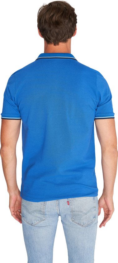 Mario Russo Polohemd Edward - Polohemd Herren - Polohemden Herren - Baumwolle - Classic Blue
