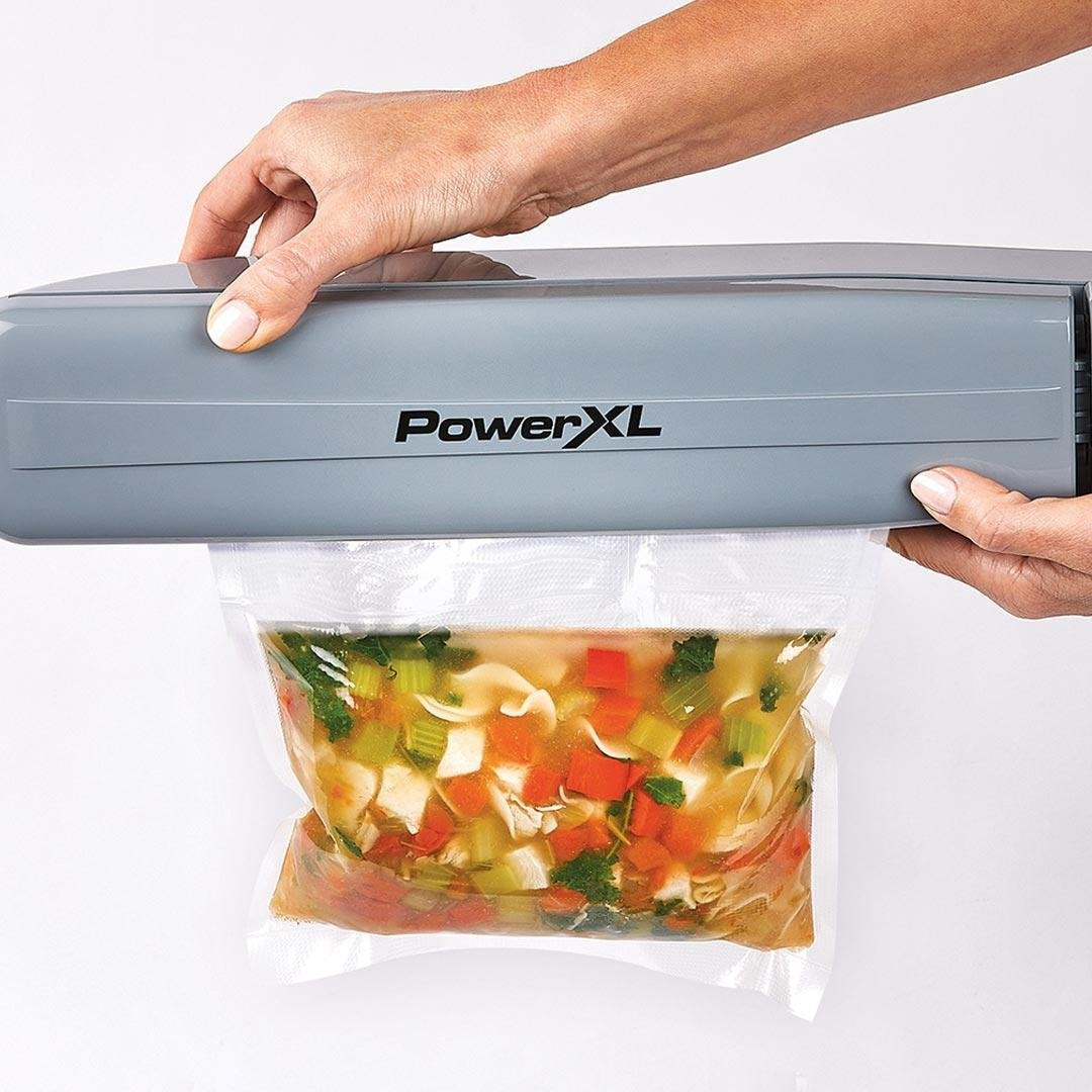 PowerXL Duo NutriSealer Vakuumiergerät – 6-in-1-Funktion – inklusive Folie und Beutel – hält Lebensmittel 5-mal länger frisch