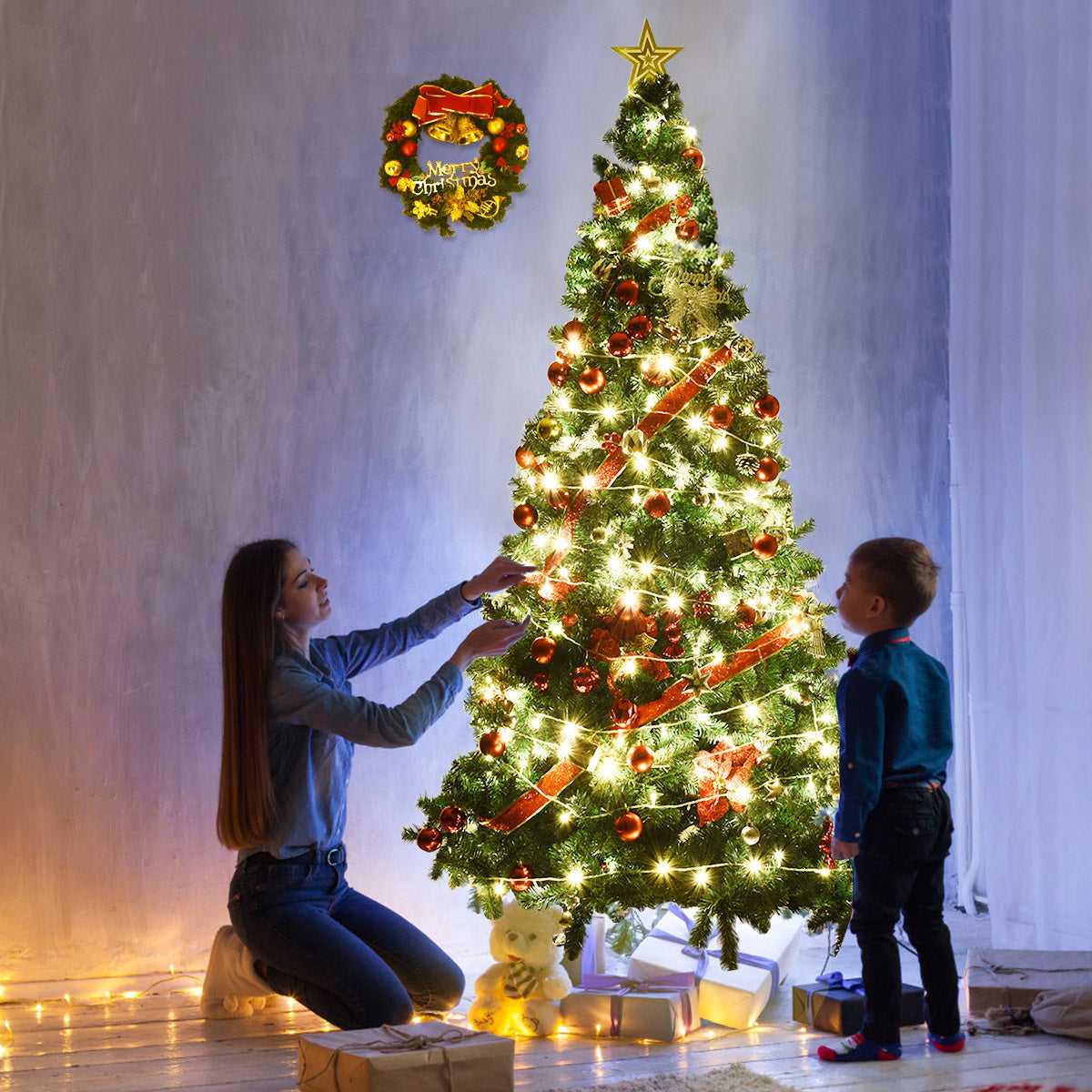 Künstlicher Weihnachtsbaum Coast mit Metallsockel - 210cm - Grün