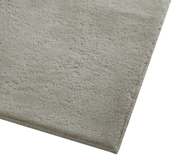 tectake® Kurzflorteppich - 160 x 230 cm - Sand - Teppich für Wohnzimmer, Schlafzimmer, Esszimmer - Pflegeleicht und waschbar - Anti-Rutsch-Unterlage - Allergikerfreundlich - Verschiedene Größen und Farben