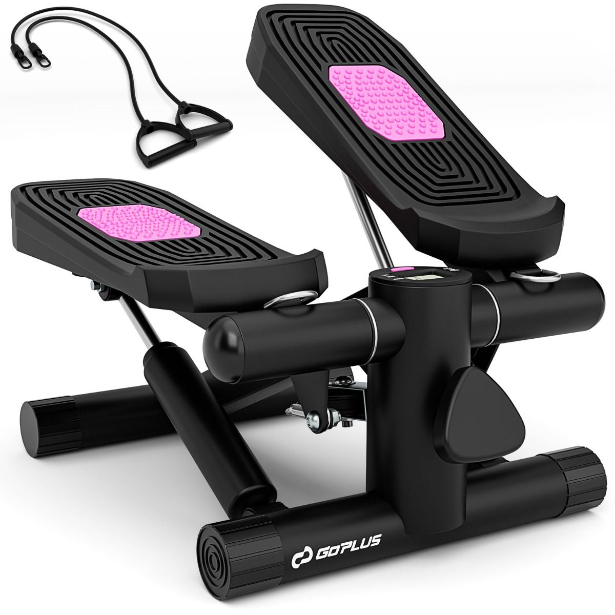 Coast Mini-Stepper mit Widerstandsbändern – einstellbare Intensität – kompakt und leise – schwarz