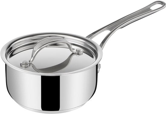 Jamie Oliver by Tefal Cook's Classic – Kochgeschirrset – 4-teilig – Mit Deckel – Induktion – Edelstahl – Für alle Herdarten geeignet