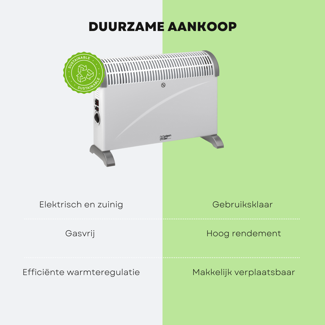 Plein Air Elektroheizgerät - 750/1500/2000W - 25m² - Weiß