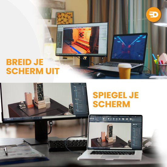 Drivv. Displayport-Kabel 2.1 - 16K 60Hz 8K 120Hz 4K 144Hz - 80Gbps - Displayport 2.1 - DP-Kabel - 5 Meter - Schwarz