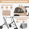 Coast 3-in-1-Hundebuggy – Beige – Zusammenklappbar – 53 x 84 x 105 cm
