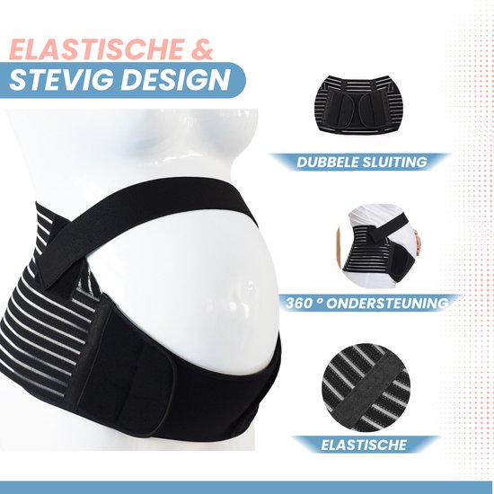 VAIVE Umstandsband - Bauchband Schwangerschaft - Schwangere - Beckenband - Postpartum - Verschlussfolie - Umstandsgeschenk