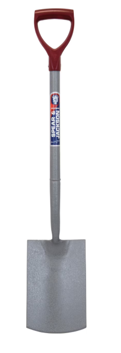 Spear & Jackson Spaten aus massivem Kohlenstoffstahl 285 x 179 mm Klinge, 711 mm Stiel, grau