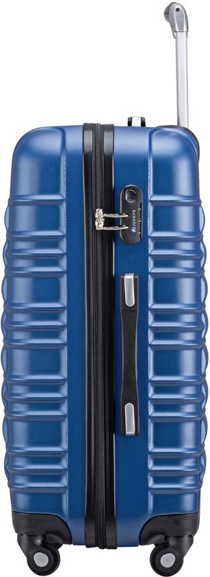 Trolley-Reisekofferset / Kofferset „Rome“ – 4-teilig – Blau – ABS
