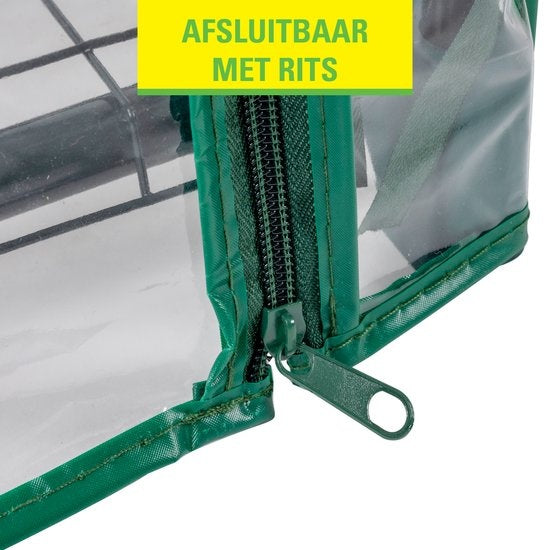 Kinzo Garden - Kunststoff-Gewächshaus - 4-stöckiges Gewächshaus - 69 x 49 x 160 cm - Grün