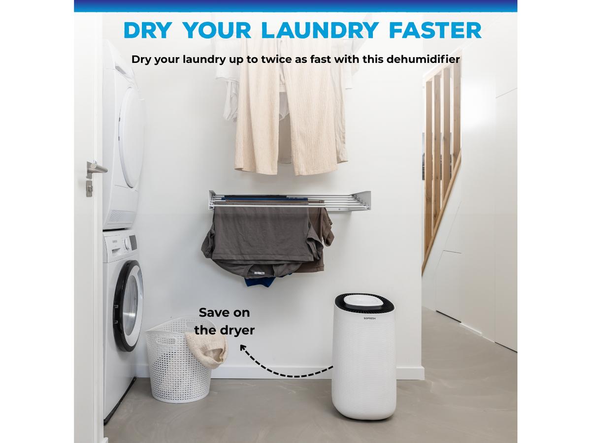 Sofresh Virgo 2-in-1 Luftentfeuchter und Luftreiniger – Kapazität 16 l – Weiß