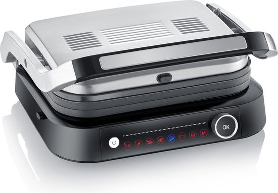 Severin KG2395 Kontaktgrill SEVINI Pro – 7 automatische Programme – Antihaftbeschichtung – bis zu 230 °C