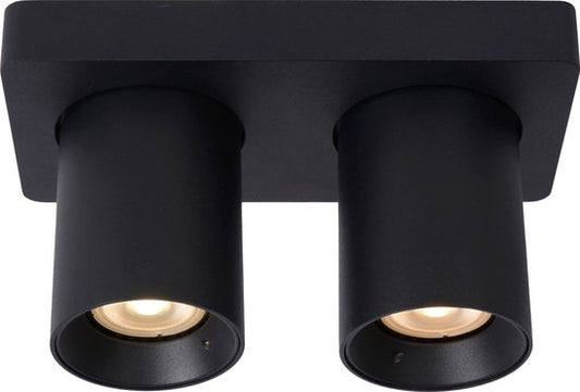 Lucide NIGEL – Deckenstrahler (Deckenleuchte) – LED „Dim to warm“ – GU10 – 2×5 W 2200 K/3000 K – Schwarz