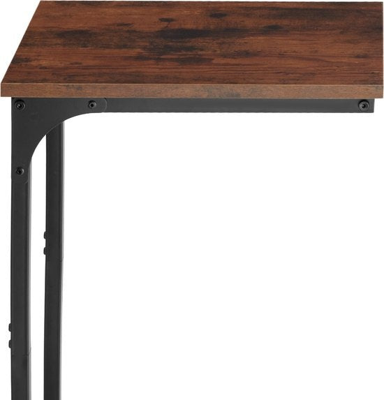 tectake - Beistelltisch Erie - industriell - dunkelbraun - 40x30x63 cm - 404455