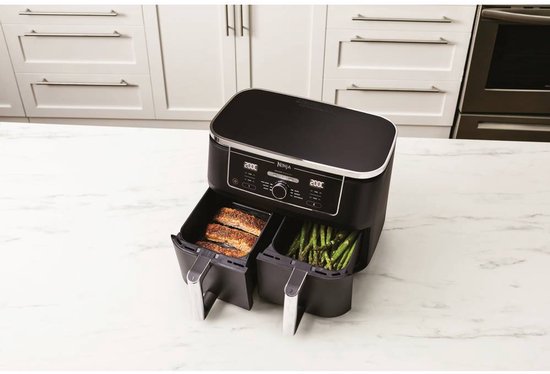 Ninja Doppel-Heißluftfritteuse XXL – 9,5 Liter – Modell 2020 – Dual-Zone-Technologie – AF400EU