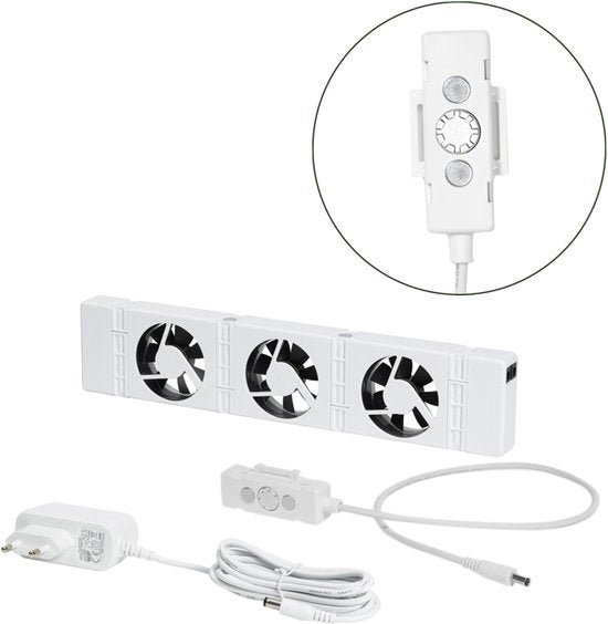 SpeedComfort Radiator Fan Mono Set - Energieeffizient - 2x schneller warm - Bis zu 22% Energieeinsparung - Einfach zu installieren - Flüsterleise - Weiß