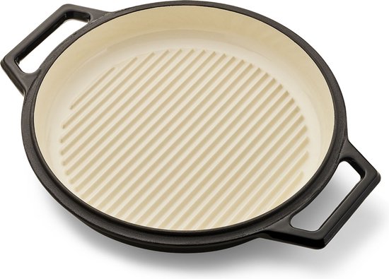 Crowd Cookware Tasman Dutch Oven Gusseisen Bräter – Mit Grilldeckel – Für alle Herdarten – Schwarz