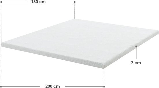 Topper / Matratzenauflage / Topmatratze - 180 x 200 cm - H2 / H3 - Memory-Schaum