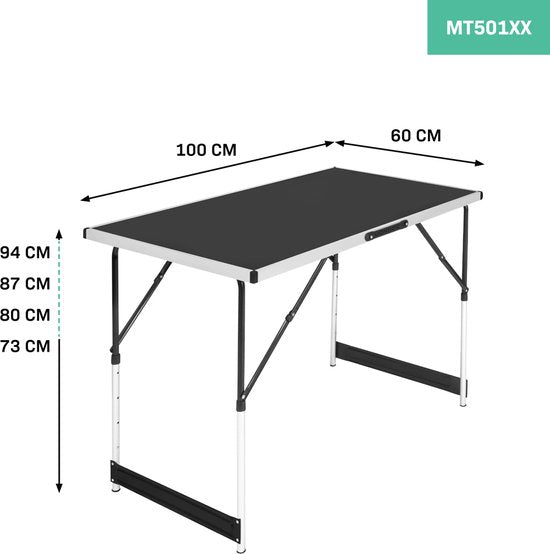 VONROC Multifunktionstisch - 100 x 60 cm