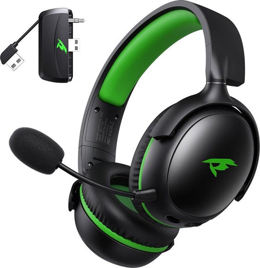 Kofire XG-ONE - Wireless Gaming Headset mit Mikrofon - Over-Ear-Kopfhörer - Xbox Serie X|S|One - Nintendo Switch/PS4/PS5/PC - Schwarz grün