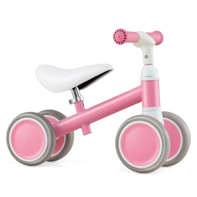 Coast Balance Bike 4 Räder 51 × 25 × 38/41 cm - Pink - Verstellbares Baby Balance Bike für Kinder von 1 bis 3 Jahren