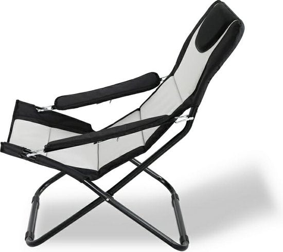 Feel Home - Dormi Outdoor-Sitzmöbel - Scissor - Schwarz und Weiß - 2 Stück