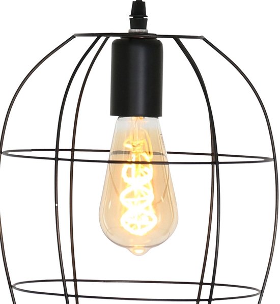 Hängeleuchte Minimalics 2705ZW – Schwarz, höhenverstellbar von 35 cm bis 185 cm, skandinavisches Design, mit E27-Fassung, von der Marke Mexlite, aus Metall, Kunststoff und Elektronik