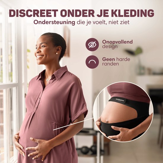 Vulpes Goods® Babycare - Bauchband Schwangerschaft - Verstellbarer Schwangerschaftsgürtel - Bauchband für die Schwangerschaft - Unsichtbar & Atmungsaktiv - Bauch- & Rückenstütze - Größe L - Beckenband - Schwangerschaftsgürtel - Beckenbandage - inkl. Wasch